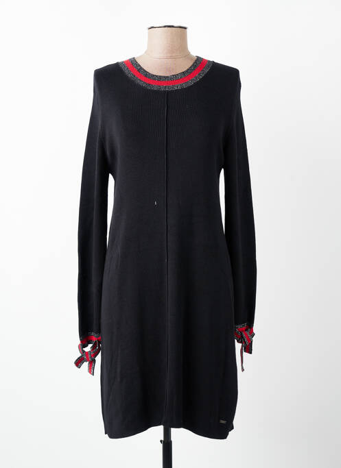 Robe pull stretch manches longues noir FELINO femme