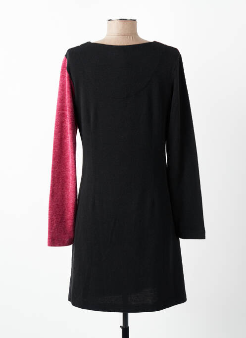 Robe courte manches longues manches longues noir SENORETTA femme