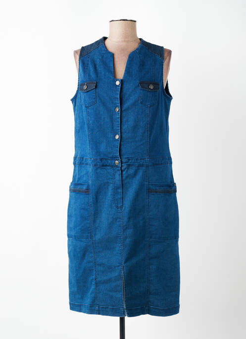 Robe mi-longue sans manche sans manche bleu FELINO femme