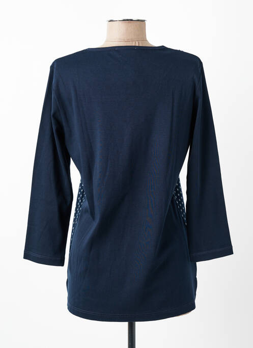 Top tissage jersey manches 3/4 bleu BAGORAZ femme