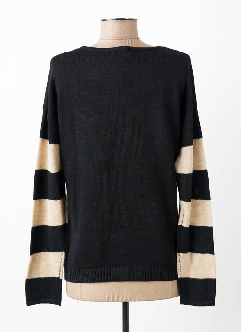 Pull stretch manches longues noir FELINO femme