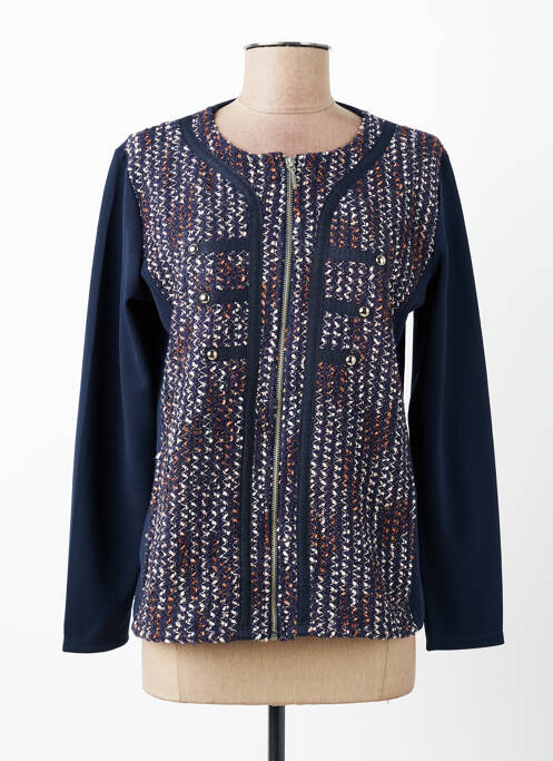 Veste casual col rond bleu LE CABESTAN femme
