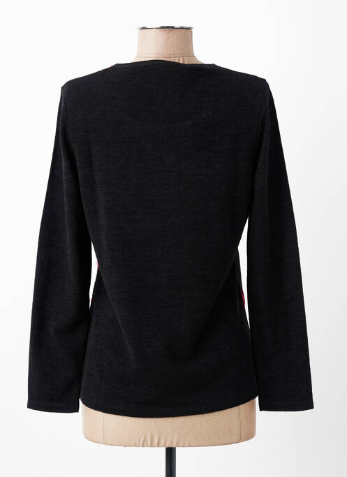 Pull coupe cintrée manches longues noir KALISSON femme