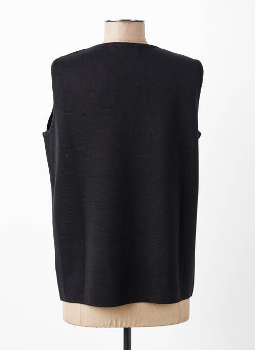 Gilet sans manche coupe droite bleu GEVANA femme