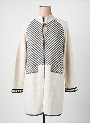 Gilet manches longues stretch beige WHY NOT femme