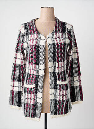 Gilet manches longues col rond violet BUGARRI femme