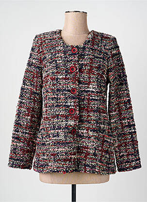 Veste chic fermeture boutonnée sur le devant bleu GEVANA femme