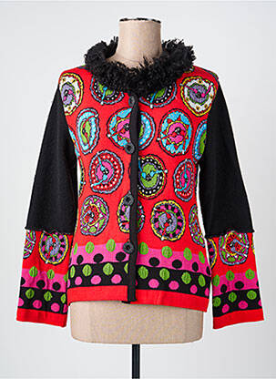 Gilet manches longues stretch rouge OLIVIER PHILIPS femme