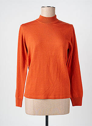 Pull coupe cintrée manches longues orange GEVANA femme