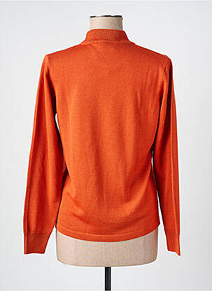 Pull coupe cintrée manches longues orange GEVANA femme