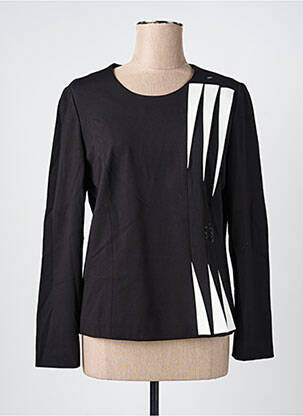 Top tissage jersey manches longues noir BUGARRI femme