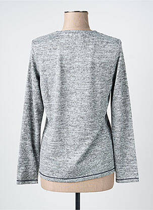 Pull tissage chiné manches longues gris KALISSON femme