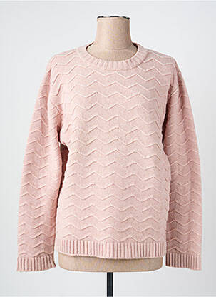 Pull stretch manches longues rose FELINO femme