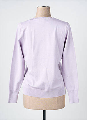 Pull stretch manches longues violet SCORZZO femme