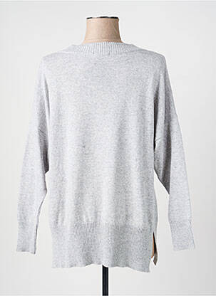 Pull tissage chiné manches longues gris FELINO femme