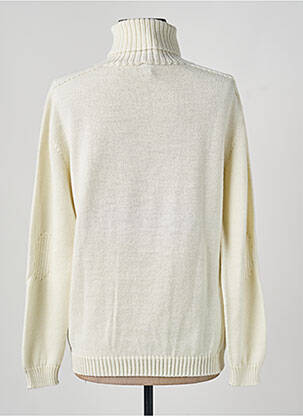 Pull col roulé stretch manches longues beige PULL & MAILLE femme