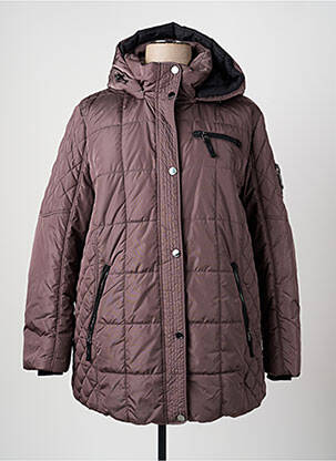 Doudoune poches a capuche marron JUNGE femme