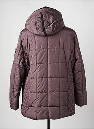 Doudoune poches a capuche marron JUNGE femme