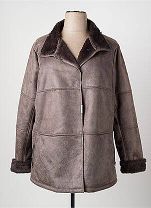 Manteau court poches sans capuche marron EL INTERNATIONALE femme
