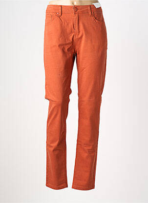 Pantalon slim stretch taille normale marron S.QUISE femme