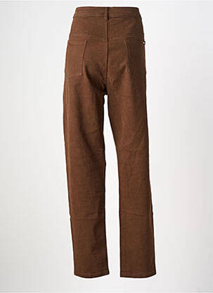 Jeans coupe slim tissage brut taille normale marron QUATRE VINGT JOURS femme