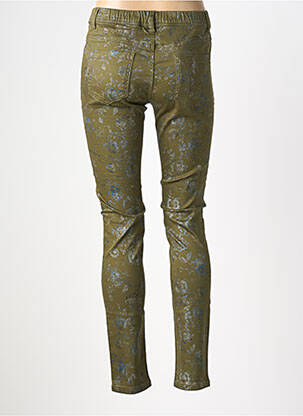 Pantalon slim taille élastique taille normale vert QUATRE VINGT JOURS femme