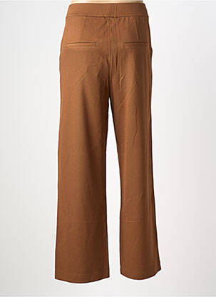Pantalon droit stretch taille normale marron YEST femme
