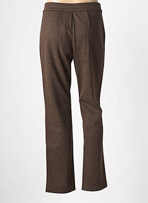 Pantalon slim taille élastique taille normale marron YEST femme