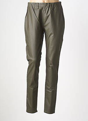Pantalon slim taille élastique taille normale vert CISO femme