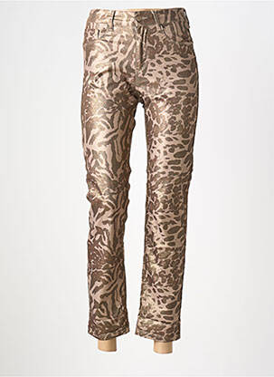 Pantalon 7/8 stretch taille normale marron MAISON ONADO femme