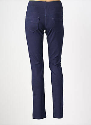 Jegging tissage popeline taille normale bleu QUATRE VINGT JOURS femme