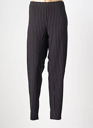 Pantalon slim tissage popeline taille normale noir ADIA femme