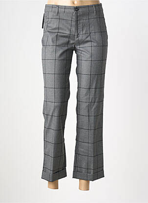 Pantalon 7/8 fermeture zippée sous rabat boutonné taille normale gris WALTRON femme