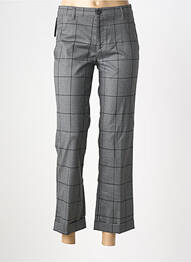 Pantalon 7/8 fermeture zippée sous rabat boutonné taille normale gris WALTRON femme
