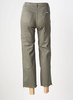 Pantalon 7/8 stretch taille normale vert WALTRON femme