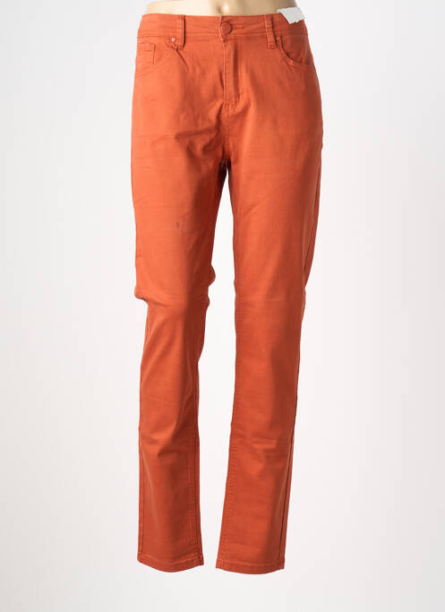 Pantalon slim stretch taille normale marron S.QUISE femme
