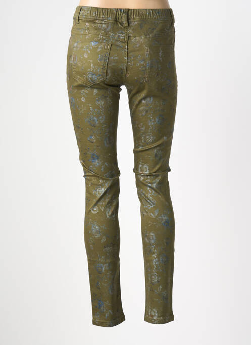 Pantalon slim taille élastique taille normale vert QUATRE VINGT JOURS femme