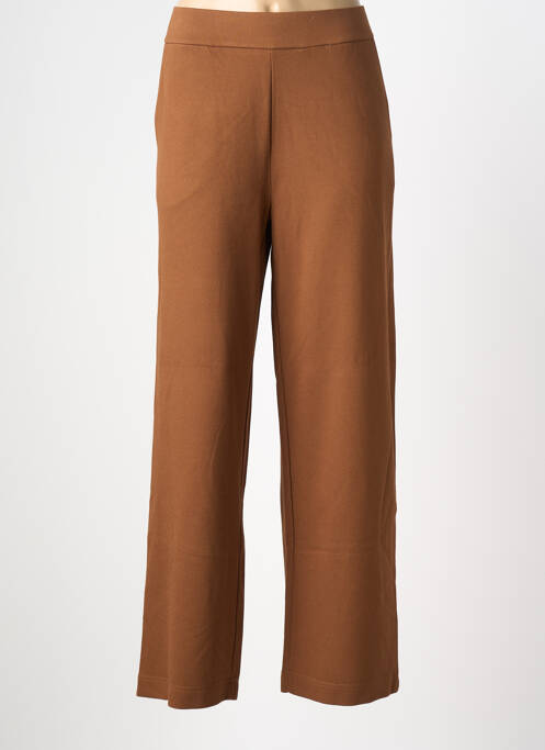 Pantalon droit stretch taille normale marron YEST femme