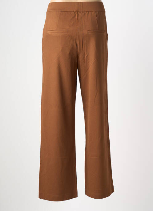 Pantalon droit stretch taille normale marron YEST femme