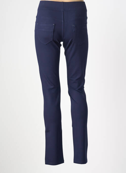 Jegging tissage popeline taille normale bleu QUATRE VINGT JOURS femme