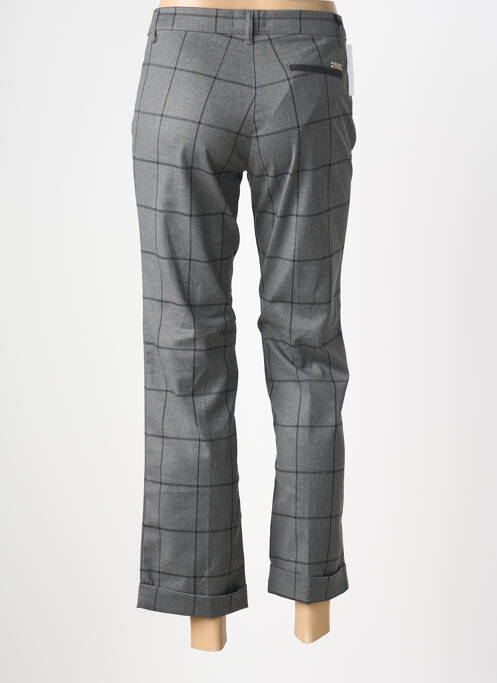 Pantalon 7/8 fermeture zippée sous rabat boutonné taille normale gris WALTRON femme