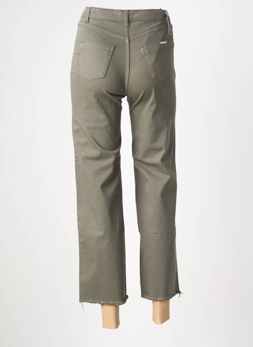Pantalon 7/8 stretch taille normale vert WALTRON femme