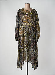 Robe longue manches longues manches longues noir MAT. femme