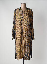 Robe mi-longue imprimé fantaisie manches longues noir MAT. femme