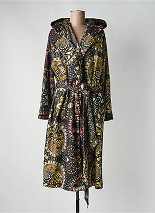 Manteau long coupe cintrée a capuche vert MAT. femme