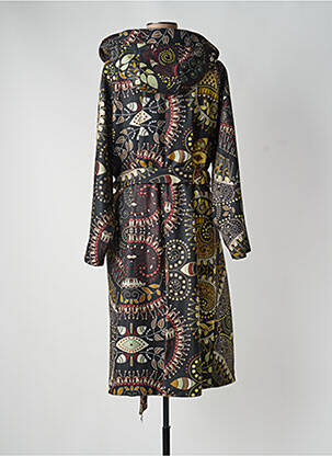 Manteau long coupe cintrée a capuche vert MAT. femme