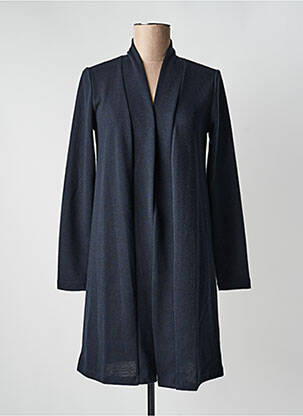 Gilet manches longues col châle bleu YEST femme
