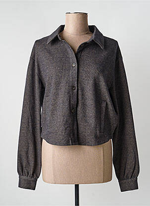 Veste casual col chemisier gris YEST femme
