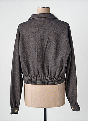 Veste casual col chemisier gris YEST femme