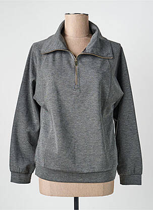 Sweat-shirt manches longues manches longues gris YEST femme